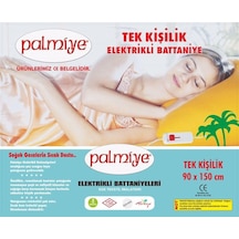 Palmiye Tek Kişilik Elektrikli Battaniye 90x150 Cm
