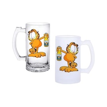 Garfield Buzlu Ya Buzsuz Seçenekleriyle Bira Bardağı