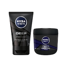 Men Deep Dimension Yüz Ve Sakal Temizleme Jeli, 100 Ml, Aktif Karbon İçeriği İle Cildi Temizler Ve Nıvea Men Erkek E