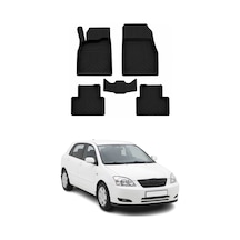 Toyota Corolla Hb 2002-2007 Uyumlu 4d Havuzlu Paspas Kauçuk Siyah 5 Parça