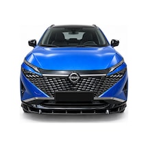 Nissan Qashqai J12 Facelift 2024+ Parlak Siyah Ön Lip Sportif Ön Tampon Eki