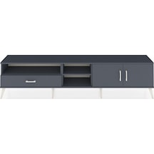 Arges Tv Ünitesi 3 Raflı Tek Çekmeceli 2 Kapaklı 220x30x51 Antrasit-antrasit Antrasıt/antrasıt - Antrasıt