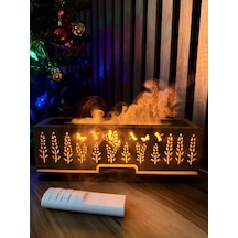 Alev Efektli Işıklı Kumandalı Aroma Difüzör & Nemlendirici Masaüstü Myk  Ve Sanat Atölyesi