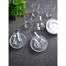 12 Parça Paşabahçe Heybeli Çay Bardağı Ve Vargas Çay Tabağı Çay S Şeffaf