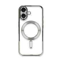 Newface - 953 - İphone 16 Kılıf Kross Magneticsafe Kapak - Csmo-tex - - Gümüş
