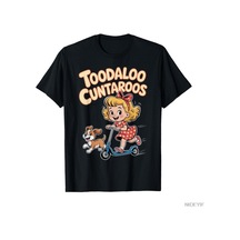 Flood Of Style Toodaloo Cuntaroos Komik Retro Elveda Mizah T-shirt Erkekler Kadınlar Için % 100% Pamuk T Shi Siyah