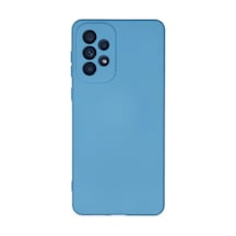Newface - 909 - Samsung Galaxy A73 5g Kılıf Nano İçi Kadife Silikon - Ece-umay - - Mavi