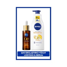 Q10 Kırışıklık Karşıtı Çift Etkili Cilt Serumu 30ml, Sıkılaştırıcı Nemlendirici Vücut Losyonu 400ml