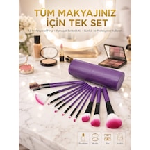 Znv Zenvia Mey İthalat 12 Parça Makyaj Fırçası Yumuşak Kıllı Profesyonel Fırça Seti Yüksek Kaliteli Pürüz 67580947