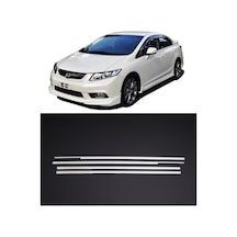 Honda Civic Krom Cam Çıtası Seti 4 Kapı 2012 - 2015 Cam Çıta