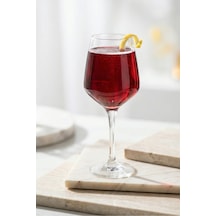 Lav Lal Cam Goblet 6'lı 400 ml Ayaklı (Şarap Kadehi , Kokteyl Bardağı)