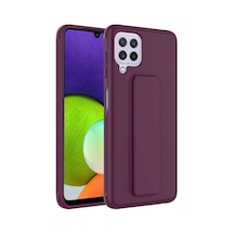 Samsung Galaxy Uyumlu M32 Kapak Standlı El Tutacaklı Silikon Kılıf