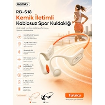 Remax Rb-s18 Kemik İletimli Bluetooth 5.4 Kablosuz Spor Kulaklığı - Açık Kulak Tasarımlı Rb-s18 Turuncu