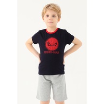 Spider Man Erkek Çocuk T Shirt Lacivert