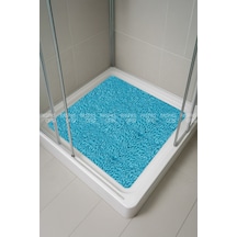 Banyo Paspası Duşa Kabin Paspası Su Sıçratmaz Paspas Kaydırmaz Paspas 50x50 Cm Turkuaz