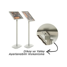 A4 Ayaklı Alüminyum Çift Yön Ayarlanabilir Yönlendirme Menü Pano