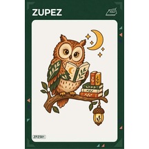 Zpz581 Baykuş Gece Kütüphanesi Ütüyle Uygulanabilir Transfer Baskı - 911529809