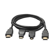1.5 M 1.4v 3d Hdmı Kablo Mini Micro Uç 3in1 Çevirici Dönüştürücü