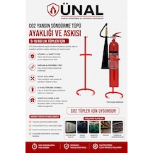 Co2 Yangın Söndürme Tüpü Ayaklığı Ve Askısı 5 10 Kg Karbondioksitli Yangın Tüpü Duvar