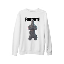 Fortnite - Chevalier Beyaz Kalın Sweatshirt