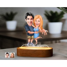 Bk Gift Kişiye Özel Sevgili Karikatürlü Dekoratif 3d Biblo Led Işıklı Gece Lambası-13, Düğün Hediyesi, Yıl Dönümü Hediyesi Kobitmeyen138288 Bk Gift