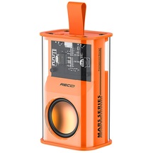 Recci RSK-W30 Mars Serisi Hi-Fi RGB Işıklı Bluetooth 5.3 Hoparlör Turuncu
