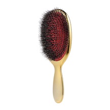 Xiyyadms Altın Renkli Saç Bakımı Fırçası - Antistatik Domuz Tüyü - Saç Doku Düzenleyici Ve Kafa Derisi Masajı