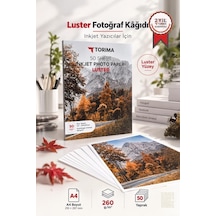 Delux Serisi Fotoğraf Kağıdı A4 Luster 260 Gr 21x30 50 Sayfa Yarı Mat Sunumlar Sunum Görsel