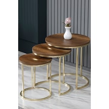 Faymend 3lü Lüx C Zigon Sehpa Gold Barok Gold Barok