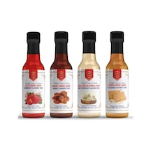 Nish Çilek, Karamel, Beyaz Çikolata, Petibör Aromalı Şurup 4x250 Ml - Pet Şişe