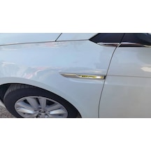 Renault Megane 4 Sedan Krom Çamurluk Sinyal Çıtası 2 Parça 2021 V