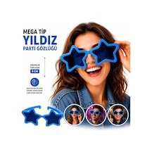 Mega Tip Yıldız Parti Gözlüğü Mavi Renk