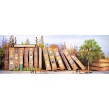 Nova Puzzle 1000 Parça Ağaç Hayattır/Kitap Sokağı Panoramik Puzzle