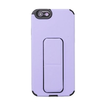 Apple iPhone Uyumlu 6 Kılıf Mega Standlı Silikon - Lila 1bf52