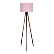 Ahşap Lambader Salon Çocuk Odası Kumaş Pembe Kahve Ly535