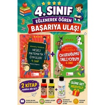4.sınıf Neşeli Matematik Öyküleri + Eğitici Öykülerle Okuduğumu Anlıyorum Slime Set Hediyeli