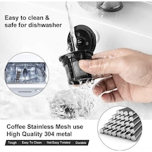 Novahub Sürdürülebilir Pp Plastik K Filtreli Bardaklar, 6'lı Set, 51x46mm, Siyah Renk Siyah