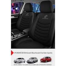 Panther Serisi Keten Kumaş Oto Koltuk Kılıfı Hyundai İ20-i30-accent-blue-era-getz Uyumlu Siyah