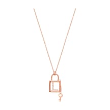 Anahtarlı L Harfi Gümüş Kolye Gold - Rose Gold - Gümüş
