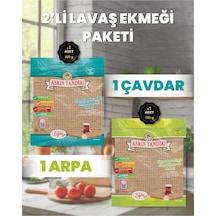 2'li Paket 1 Paket Ekşi Hamurlu Çavdar Lavaş Ekmeği - 1 Paket Ekşi Hamurlu Arpa Lavaş Ekmeği