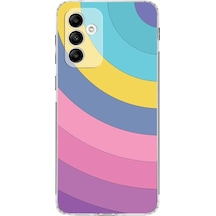 Samsung Uyumlu Galaxy A05s Kamera Korumalı Kapak Renk Cümbüşü Tasarımlı Şeffaf Kılıf