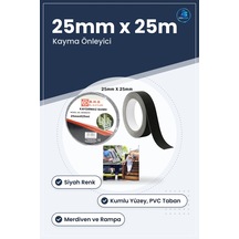 Kaydırmaz Bant 25mm X 25m Siyah Merdiven Rampa Platform Islak Zem