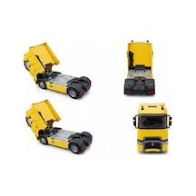 Işıklı Sesli Pilli Metal Çek Bırak Renault Tır - Js1125s Sarı Sarı