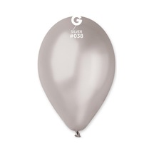 Helyuma Uyumlu Metalik Gümüş Balon 12 İnç 5 Adet Metalik Gümüş Grisi Balon 12 İnch