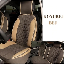 Bmw 1 Serisi 116 Lüks Oto Koltuk Minderi Ön Arka 5'li Takım Koyu Bej Bej Fs