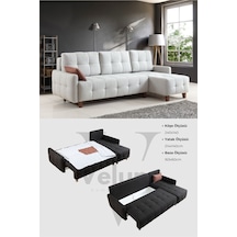 Orion Köşe Koltuk Takımı & L Koltuk Sandıklı & Yataklı Gri & Köşe Takımı