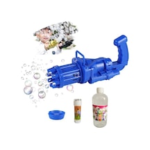 Çoklu Baloncuk Üreten Köpük Makinası + 50 Ml Ve 500 Ml Köpük Solüsyonu - Bubble Machine - Mavi