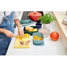 - Multi Bowl Cirqula Rectangular - Kapaklı Saklama Kabı - Buzdolabı İçin Hava Geçirmez Saklama Kutusu, Mikrodalga Fırın Kabı Ve Saklama Kabı Olarak Uygundur - 2000 Ml - Denim