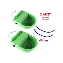 Otomatik Şamandıralı 4 Litre Plastik Hayvan Suluğu-2 Adet - Suluk Takımı Ve 40 Cm Hortum