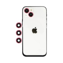 Newface Apple İphone 14 Shine Kamera Lens - Kırmızı